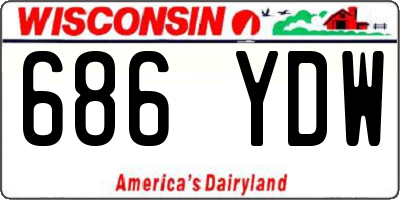 WI license plate 686YDW