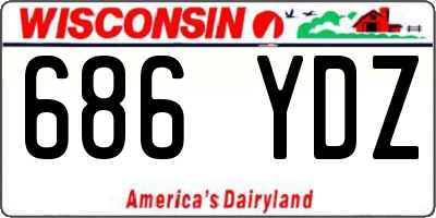 WI license plate 686YDZ