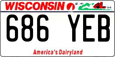 WI license plate 686YEB