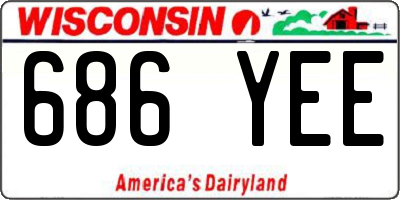 WI license plate 686YEE