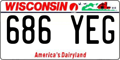 WI license plate 686YEG