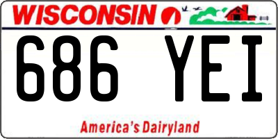 WI license plate 686YEI