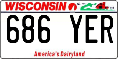 WI license plate 686YER