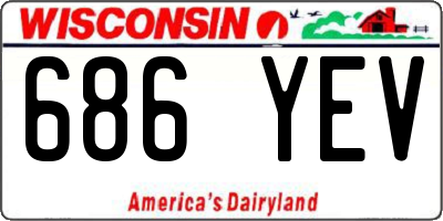 WI license plate 686YEV