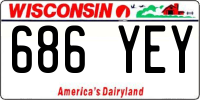 WI license plate 686YEY