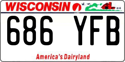 WI license plate 686YFB