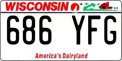 WI license plate 686YFG