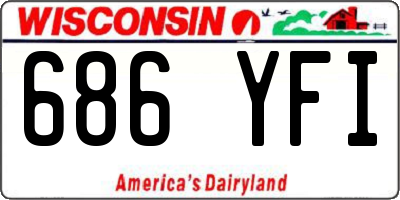 WI license plate 686YFI