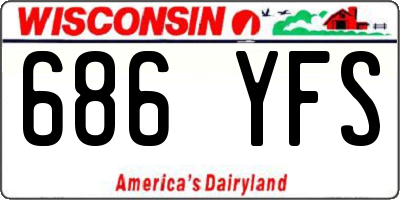 WI license plate 686YFS