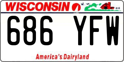 WI license plate 686YFW