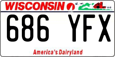 WI license plate 686YFX
