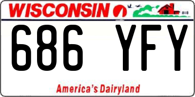 WI license plate 686YFY