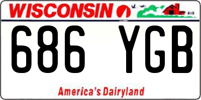 WI license plate 686YGB