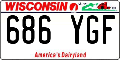 WI license plate 686YGF