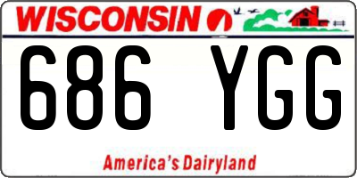 WI license plate 686YGG