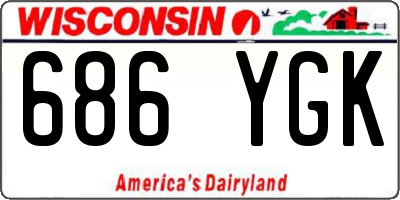 WI license plate 686YGK