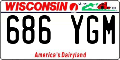 WI license plate 686YGM