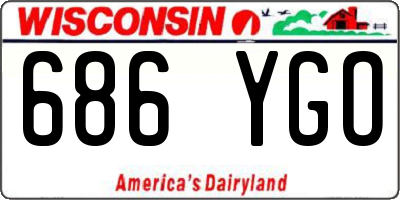 WI license plate 686YGO