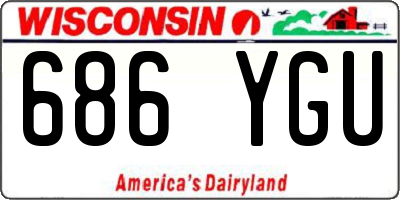 WI license plate 686YGU