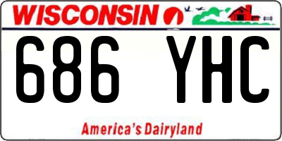 WI license plate 686YHC