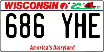 WI license plate 686YHE