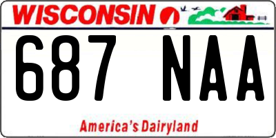 WI license plate 687NAA