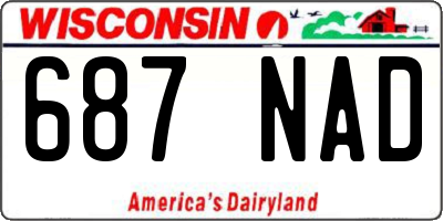 WI license plate 687NAD