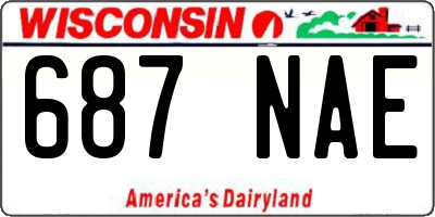 WI license plate 687NAE