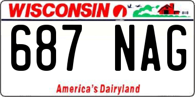 WI license plate 687NAG