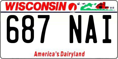 WI license plate 687NAI