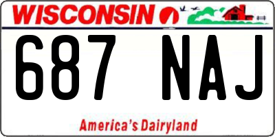 WI license plate 687NAJ