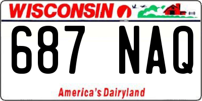 WI license plate 687NAQ