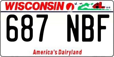 WI license plate 687NBF