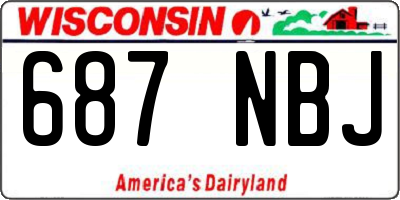 WI license plate 687NBJ