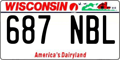 WI license plate 687NBL