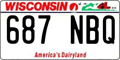 WI license plate 687NBQ