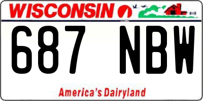 WI license plate 687NBW