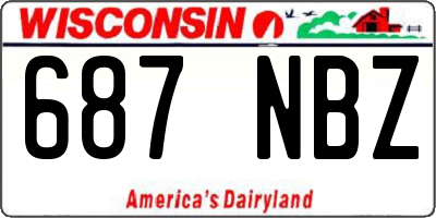 WI license plate 687NBZ