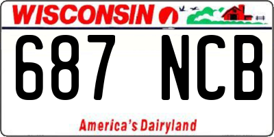 WI license plate 687NCB