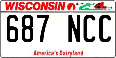 WI license plate 687NCC