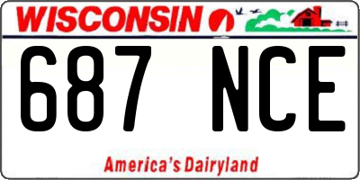 WI license plate 687NCE