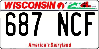 WI license plate 687NCF