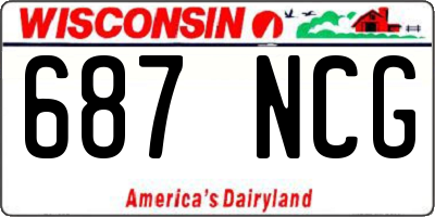 WI license plate 687NCG