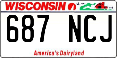 WI license plate 687NCJ