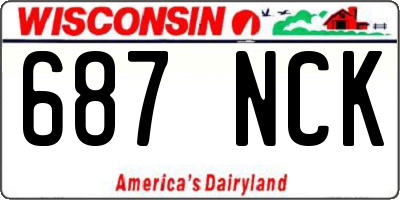 WI license plate 687NCK