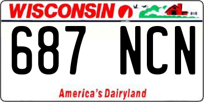 WI license plate 687NCN