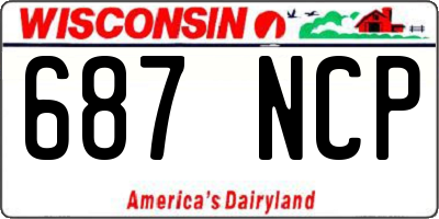 WI license plate 687NCP