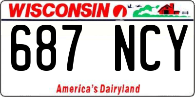 WI license plate 687NCY