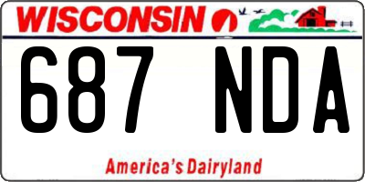WI license plate 687NDA