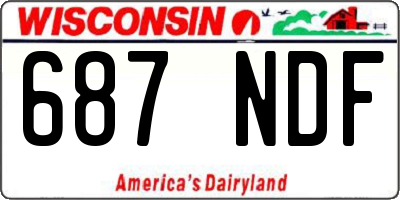 WI license plate 687NDF